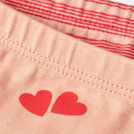 Slips mit Herz-Motiv & Ringel-Muster, rot & rosa, Gr. 110/116 ALANA