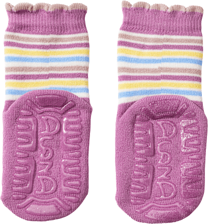 Stoppersocken mit Schmetterlings-Motiv, lila, Gr. 19/20 ALANA