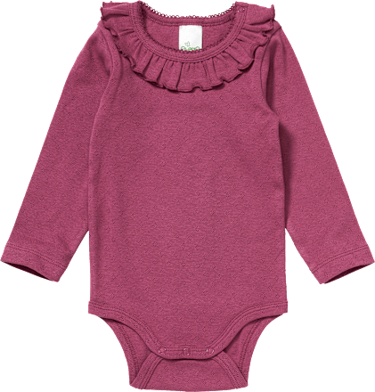 Body Langarm mit Ajour-Struktur, lila, Gr. 86/92 ALANA