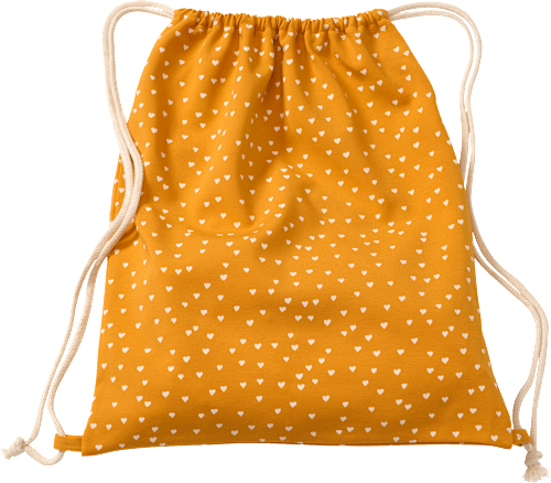 Turnbeutel mit Herzen-Muster, gelb, 40 x 32 cm ALANA