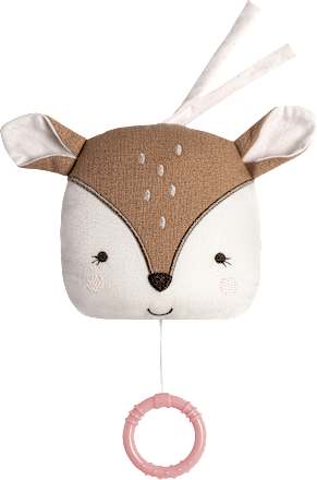 Spieluhr Reh, braun & rosa fehn