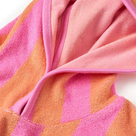 Badeshirt mit Ringel-Muster & Kapuze, pink & orange, Gr. 98/104 ALANA