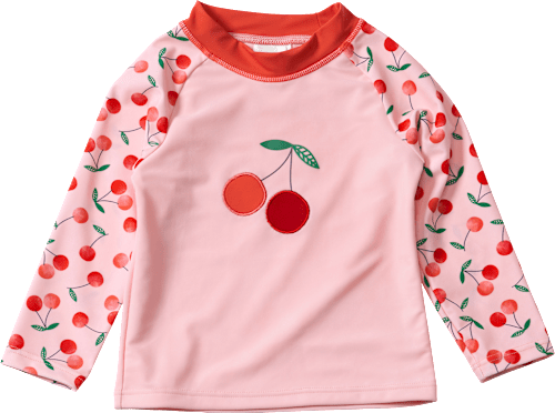 UV Shirt mit Kirsch-Muster, rosa, Gr. 110/116 PUSBLU