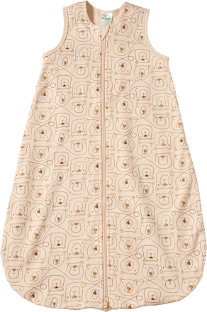 Schlafsack 1 TOG mit Bären-Muster, beige, 90 cm ALANA