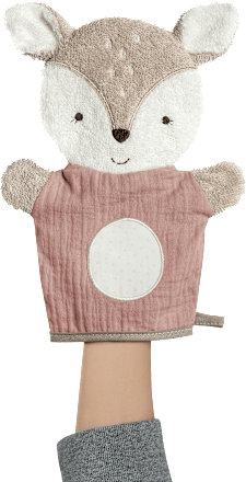 Waschhandschuh Reh, rosa fehn