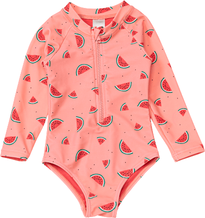 Badeanzug mit Melonen-Muster, rosa, Gr. 110/116 PUSBLU