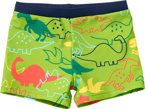 Badehose mit Dino-Muster, grün, Gr. 110/116 PUSBLU