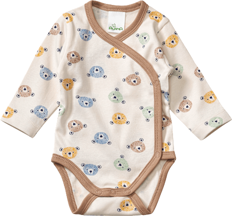 Wickelbody mit Bären-Muster, beige, Gr. 42/44 ALANA
