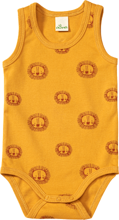 Body Ärmellos mit Löwen-Muster, gelb, Gr. 86/92 ALANA