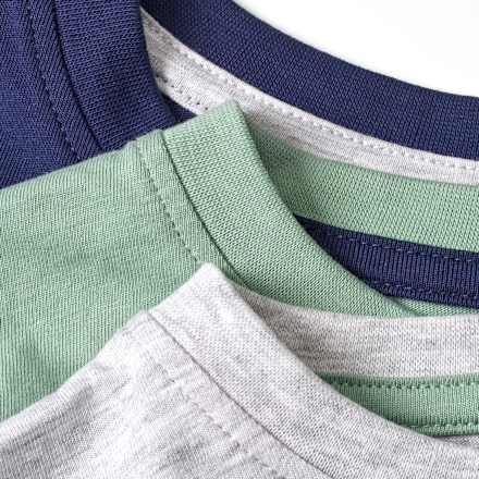 T-Shirts, grau + blau + grün, Gr. 134 ALANA