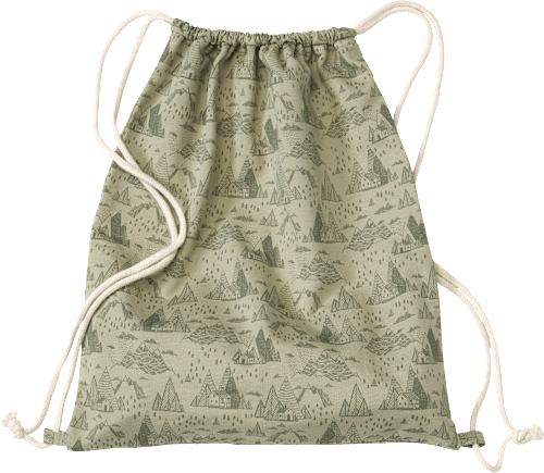 Turnbeutel mit Landschafts-Muster, grün, ca. 32 x 40 cm ALANA