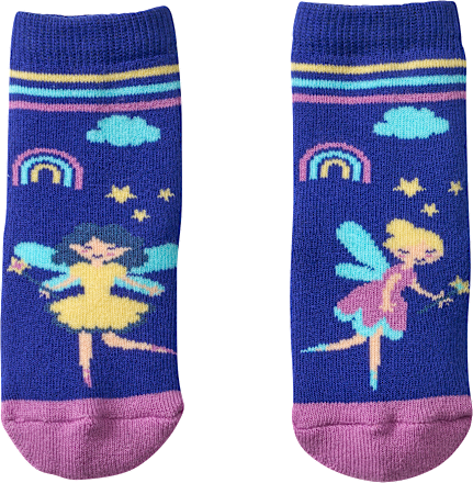 ABS Socken mit Feen-Motiv, blau, Gr. 23/26 ALANA