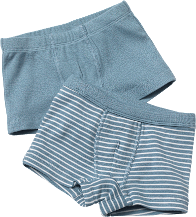 2er Pack Unterhosen, Gr. 134/140, aus Bio-Baumwolle, blau ALANA