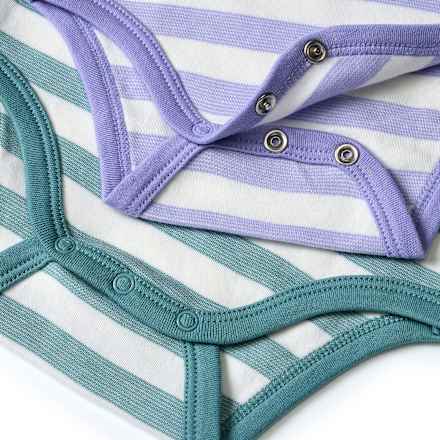 Bodies Langarm mit Ringel-Muster, lila + grün, Gr. 86/92 ALANA