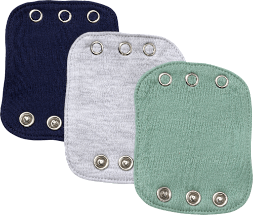 Bodyverlängerungen mit Druckknöpfen, grün + grau + blau ALANA