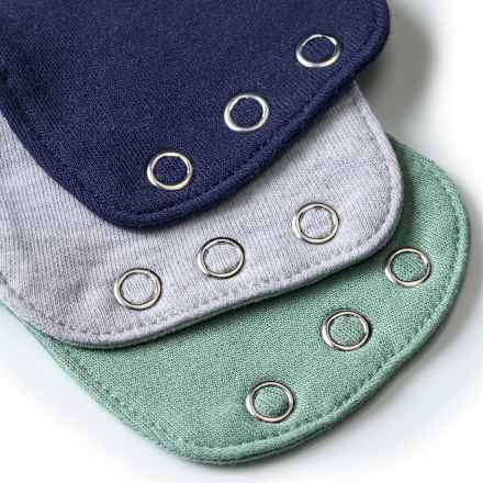 Bodyverlängerungen mit Druckknöpfen, grün + grau + blau ALANA