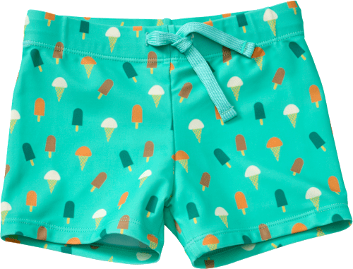 Badehose mit Eis-Muster, grün, Gr. 98/104 PUSBLU