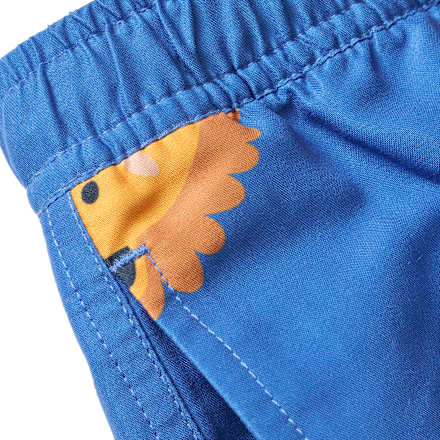 Badehose mit Löwen-Muster, blau, Gr. 122/128 PUSBLU