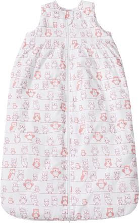 Kinder Web Schlafsack 3 TOG, 130 cm, in Bio-Baumwolle und recyceltem Polyester, weiß, rosa PUSBLU