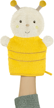 Waschhandschuh Biene gelb fehn