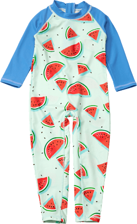 UV-Overall mit Melonen-Muster, blau, Gr. 98/104 PUSBLU