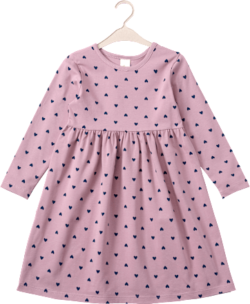 Kleid Pro Climate mit Herz-Muster, lila, Gr. 110 ALANA