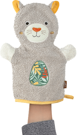 Waschhandschuh Panther, braun fehn