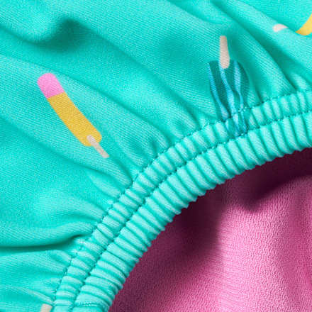 Schwimmwindel mit Eis-Muster, grün, Gr. 74/80 PUSBLU