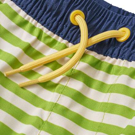 Badehose mit 3D-Dino-Applikation, grün, Gr. 98/104 PUSBLU