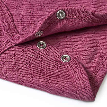 Body Langarm mit Ajour-Struktur, lila, Gr. 86/92 ALANA