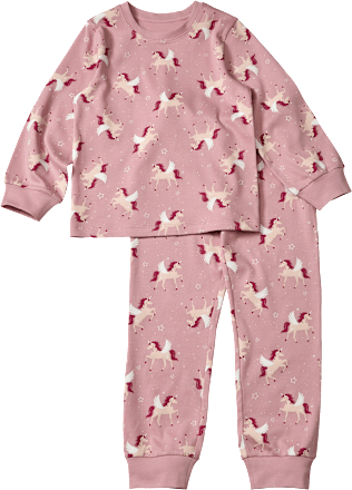 Schlafanzug mit Glow-in-the-Dark Einhorn-Muster, rosa, Gr. 122/128 PUSBLU