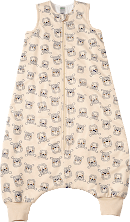 Schlafsack mit Beinen 1 TOG mit Bären-Muster, beige, 100 cm ALANA
