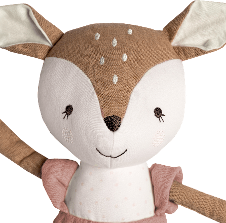 Kuscheltier Reh, rosa fehn