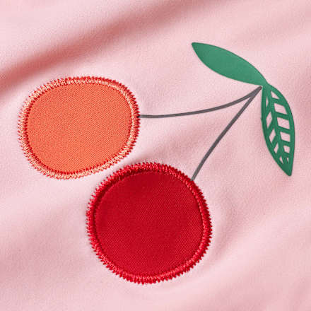 UV Shirt mit Kirsch-Muster, rosa, Gr. 110/116 PUSBLU