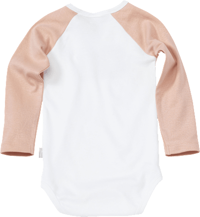 Baby Body, Gr. 86/92, in Bio-Baumwolle, weiß, rosa PUSBLU