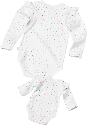 Set aus Baby und Puppen Body, Gr. 98/104, in Bio-Baumwolle, weiß, bunt PUSBLU