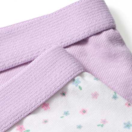 Slips mit Blümchen-Muster, lila + weiß, Gr. 122/128 ALANA