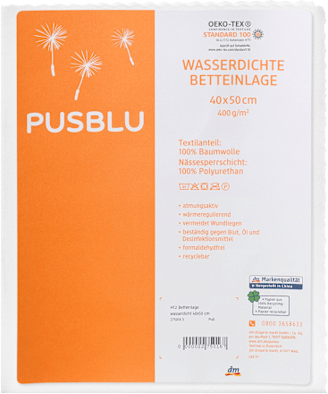 Betteinlage wasserdicht, ca. 40 x 50 cm PUSBLU