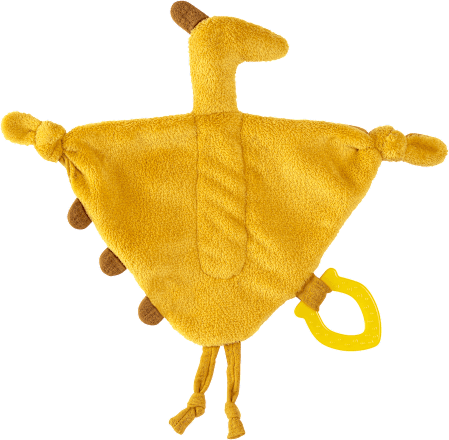 Schmusetuch Dino, gelb fehn