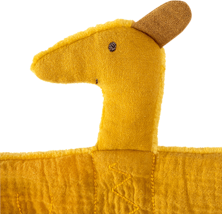 Schmusetuch Dino, gelb fehn