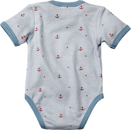 Baby Wickelbody, Gr. 62/68, aus Bio-Baumwolle, blau ALANA