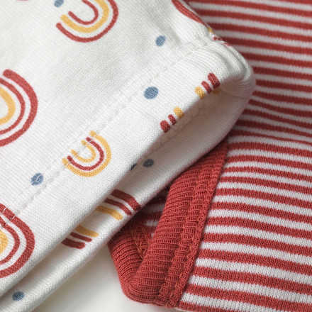 2er Pack Unterhosen, Gr. 122/128, aus Bio-Baumwolle, weiß, rot ALANA
