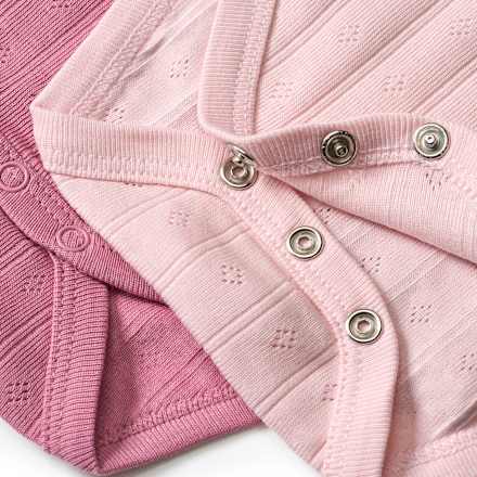 Bodys Langarm mit Ajour-Struktur, rosa, Gr. 74/80 ALANA