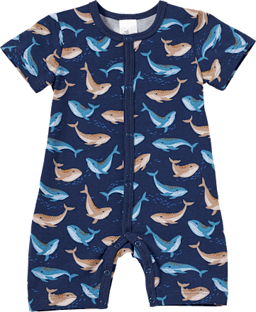 Schlafanzug Pro Climate mit Wal-Muster, blau, Gr. 86/92 ALANA