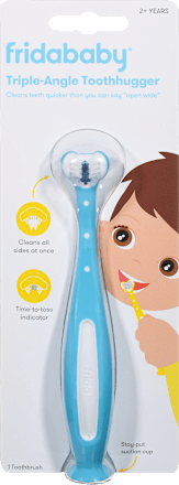 Trikotna otroška zobna ščetka - modra frida baby