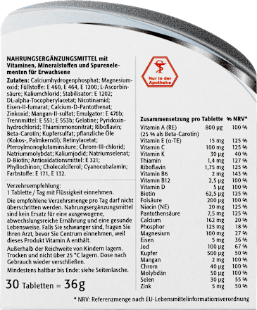 A bis Zink Tabletten 30 St Centrum