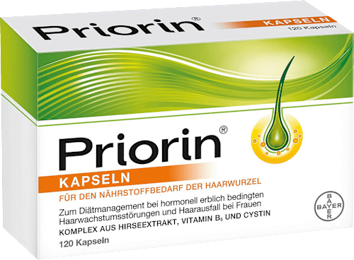 Kapseln für den Nährstoffbedarf der Haarwurzel Priorin