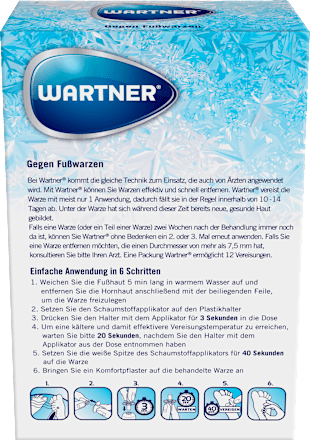 Warzen Entferner, Vereisungsmethode gegen Fußwarzen Wartner