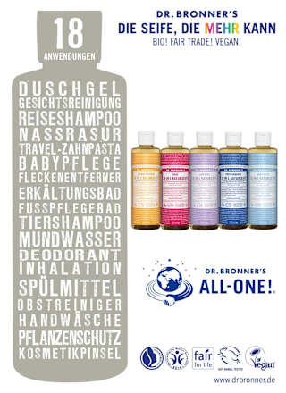 Naturseife 18in1 Zitrus-Orange Dr.Bronner's