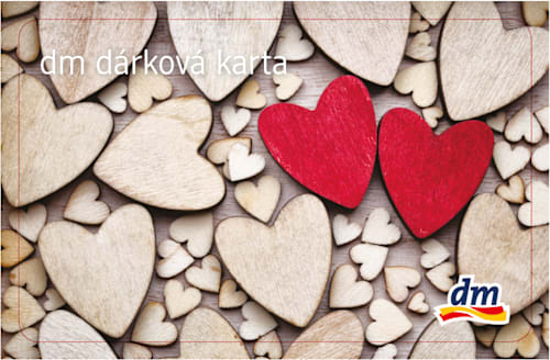 dárková karta v hodnotě 500 Kč dm